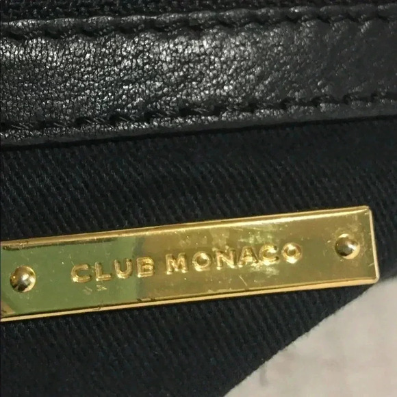 Club Monaco black leather hobo handbag - Picture 6 of 8